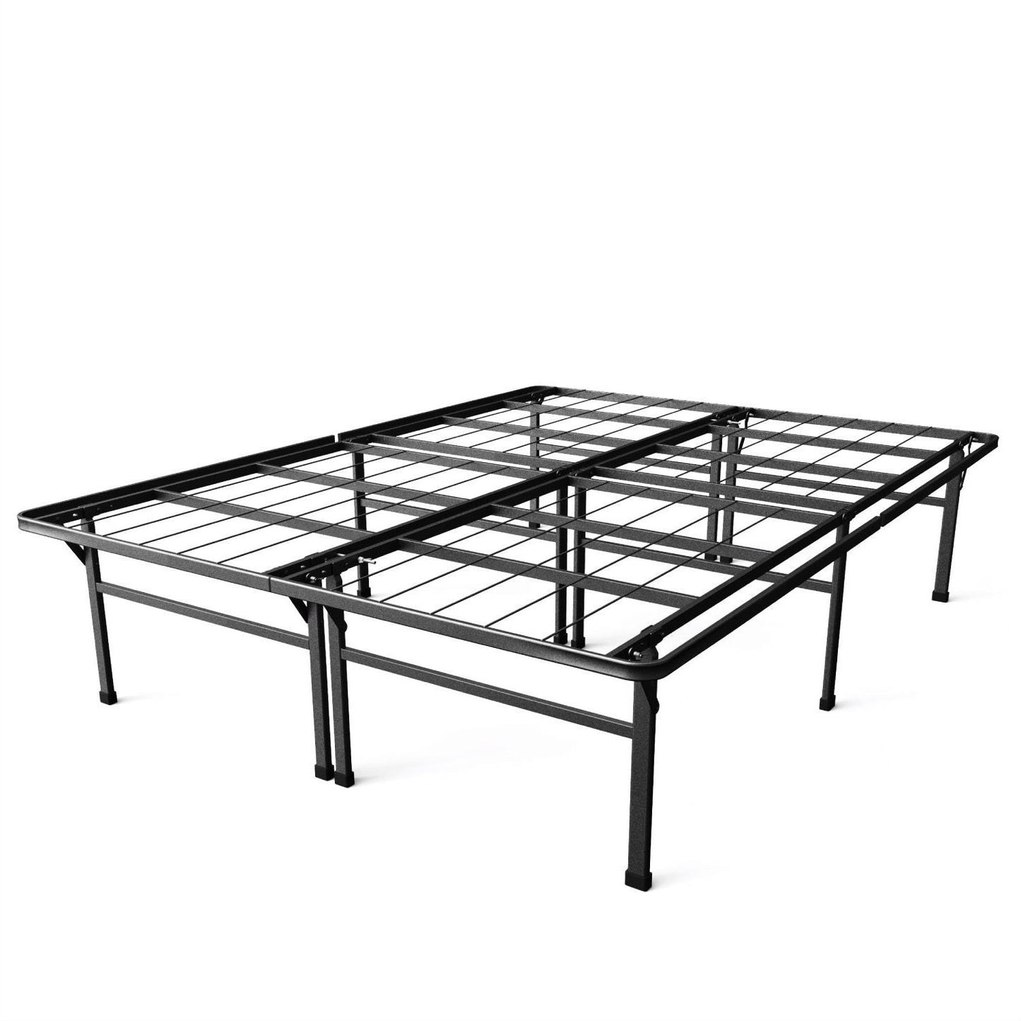 Base de cama de metal elevada California King de 18 pulgadas
