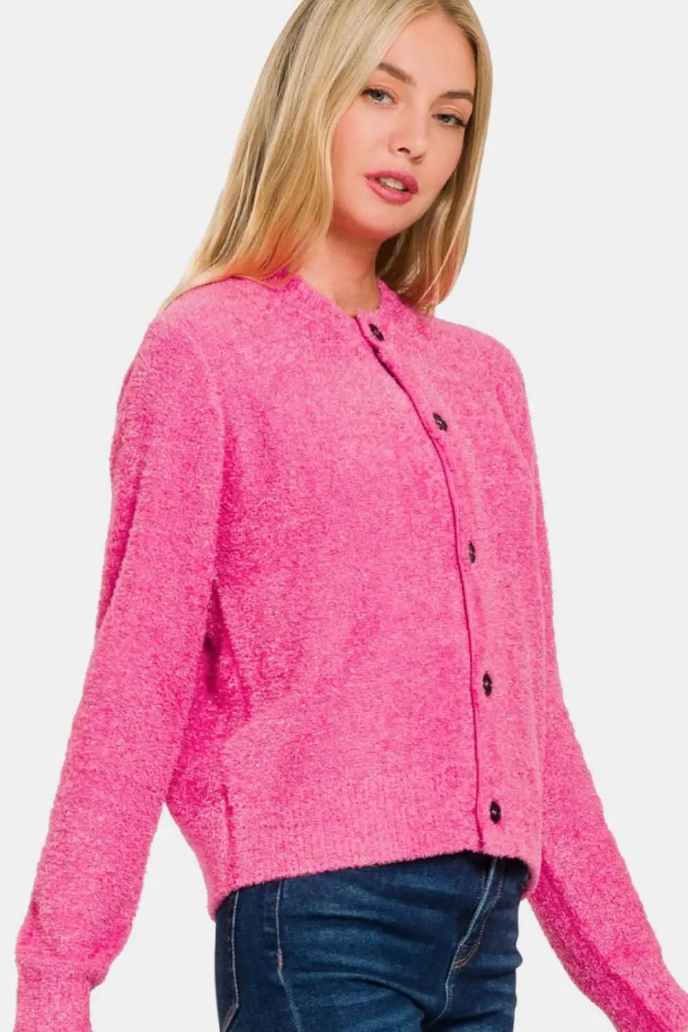 Women's Cardigan Sweater Cardigan Sweater - Soft & Comfy - Everyday Button-Down Knit