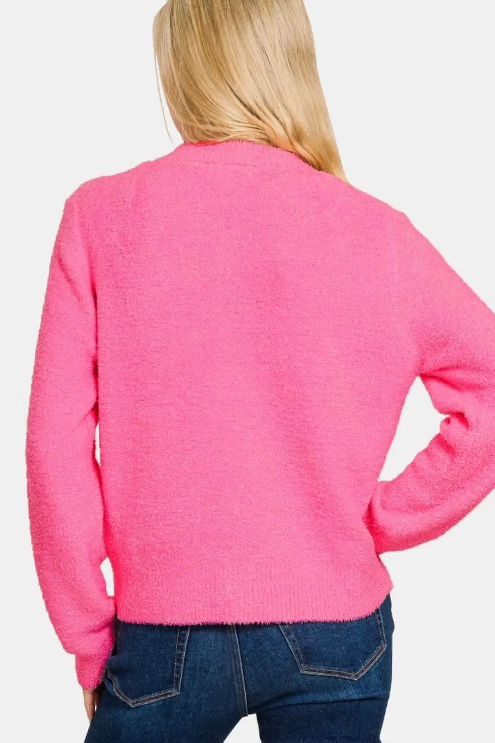 Women's Cardigan Sweater Cardigan Sweater - Soft & Comfy - Everyday Button-Down Knit