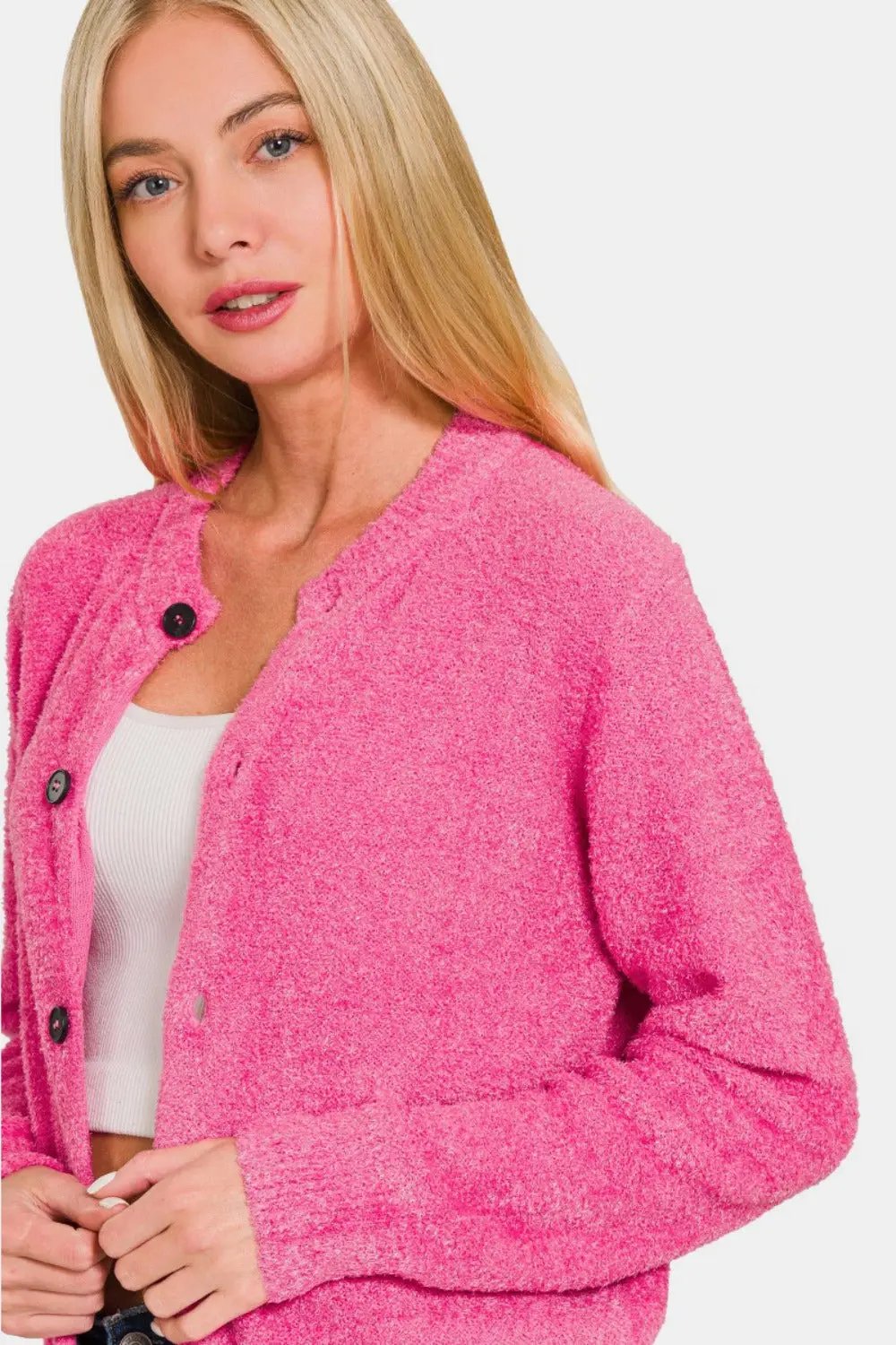 Women's Cardigan Sweater Cardigan Sweater - Soft & Comfy - Everyday Button-Down Knit