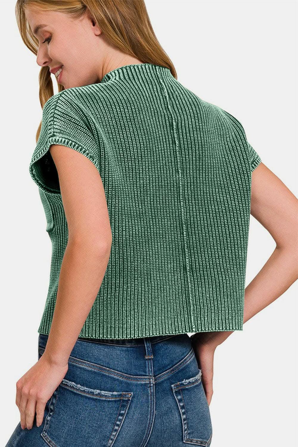 Sweaters Trendsi Zenana cropped mock neck sweater