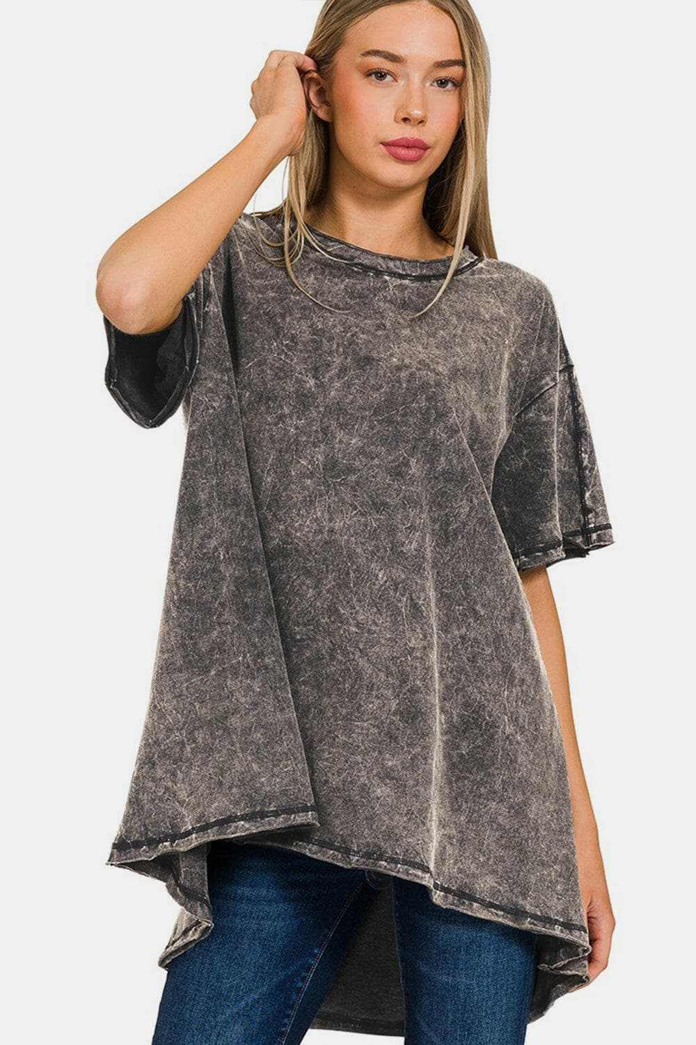 Women's Blouse Blouse - Dropped Shoulder - Zenana Style