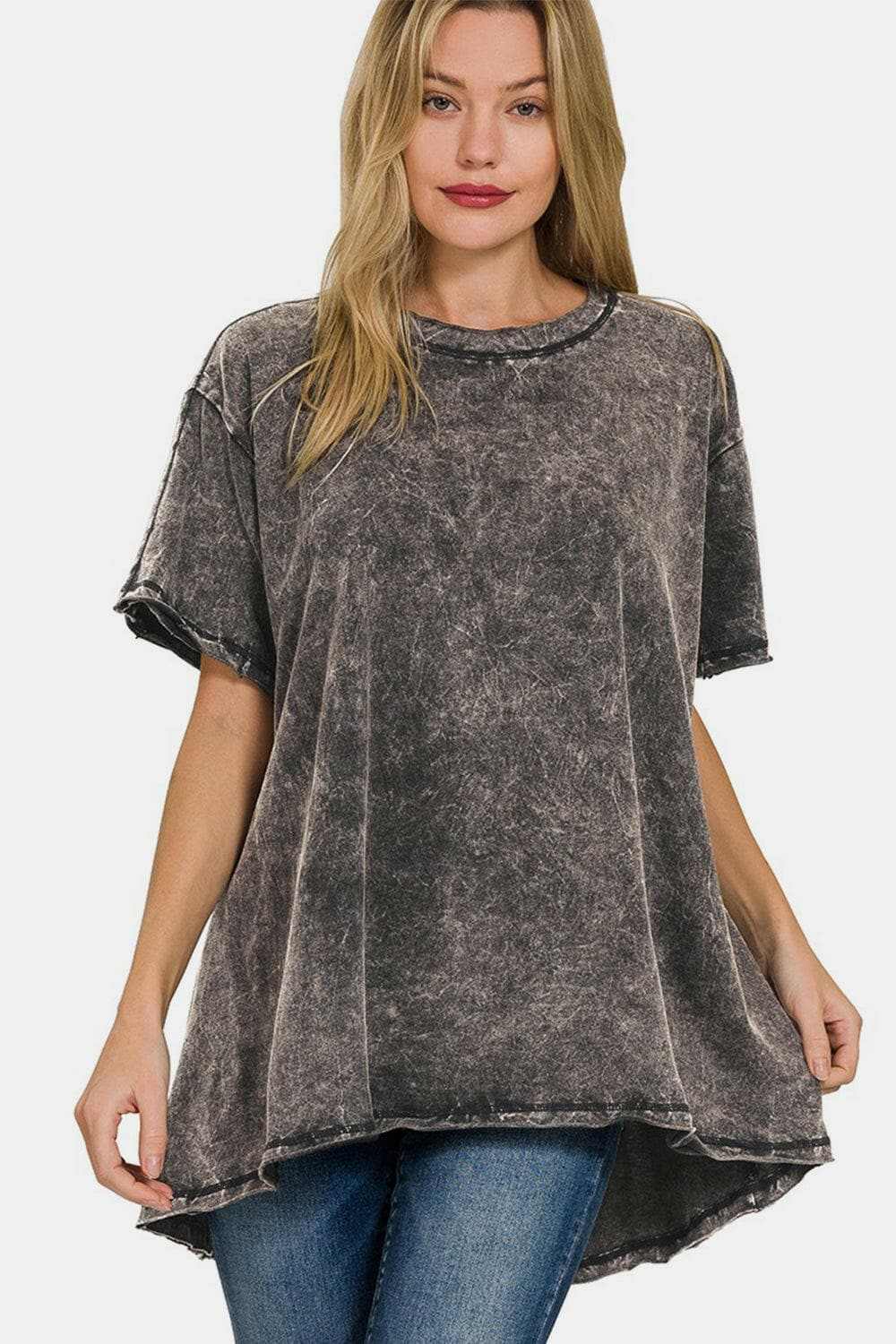 Women's Blouse Blouse - Dropped Shoulder - Zenana Style