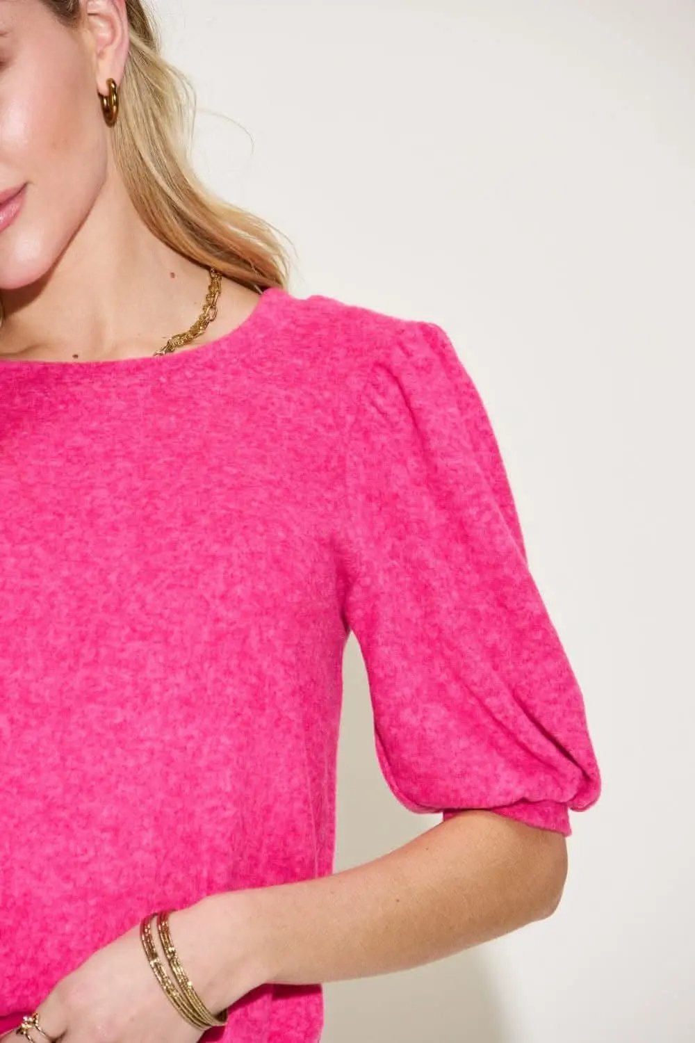 Sweaters Trendsi Lantern Sleeve Sweater Women's Casual Pullover Soft Knit Top