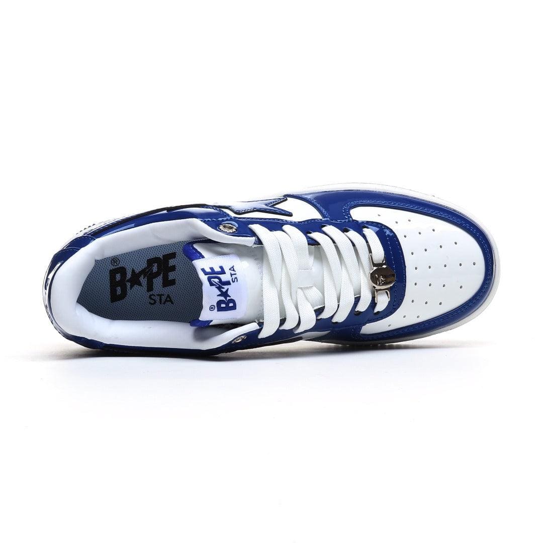 A Bathing Ape Bape Sta Patent Leather 'White Blue'