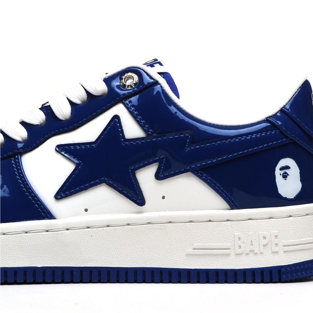 A Bathing Ape Bape Sta Patent Leather 'White Blue'