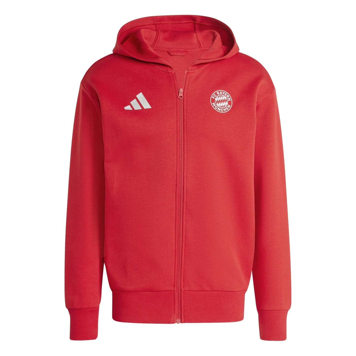 adidas Mens Bayern Munich Anthem Jacket Team Power Red X-Large