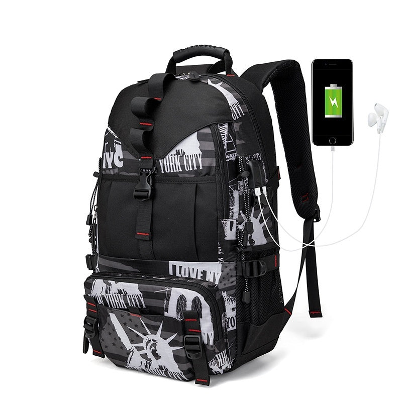 Men's Waterproof Oxford Cloth Backpack Hiking Backpack