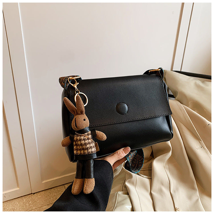 Versatile Small Square Bag With A Wide Shoulder Crossbody Bag