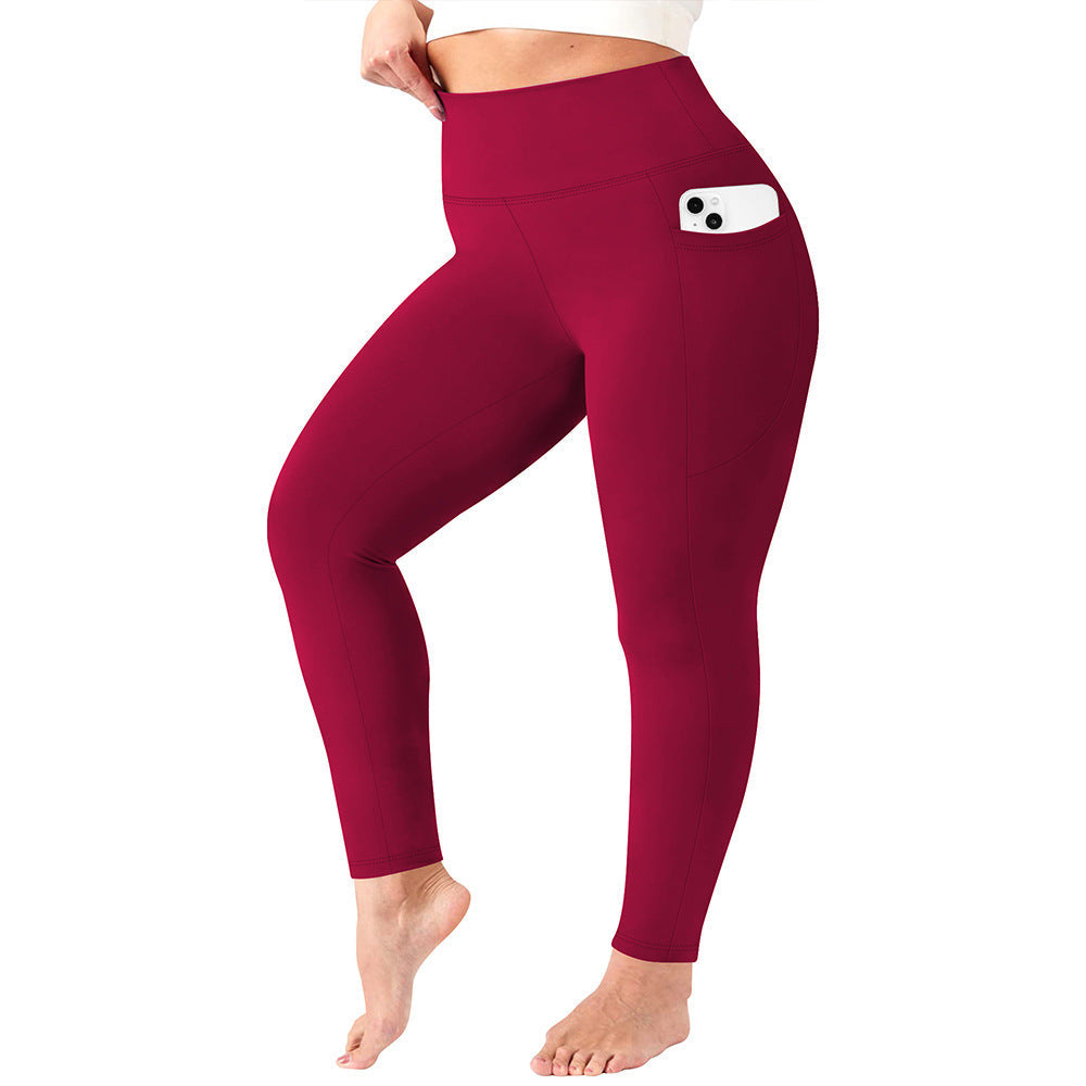 Cross-border European Code Plus Size Yoga Pants Women 300kg High Waist Abdomen European And American Sports High Elastic Tight Plus Size Yoga Pants