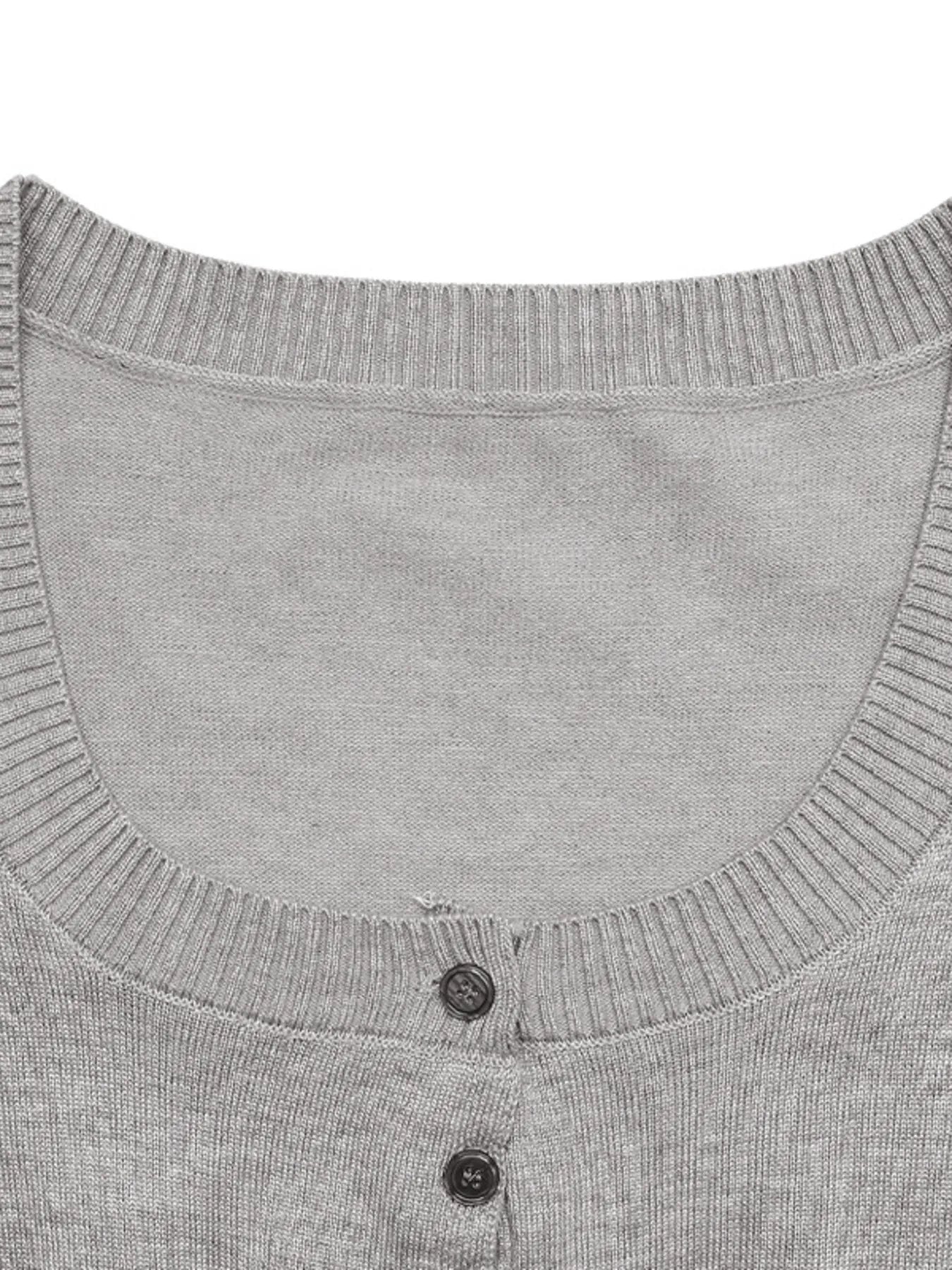 Conjunto de punto de top de manga larga y falda acanalados