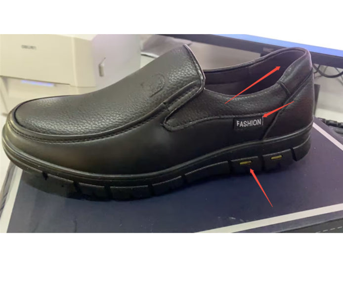 Men's Old Man's Head Layer Cowhide Business Flats