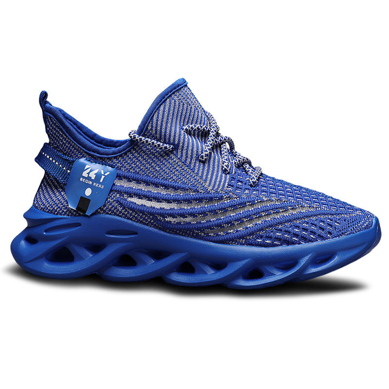 Men's Flyknit Breathable Mesh Platform Sneakers