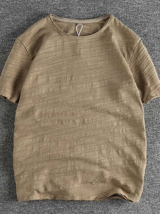 Camiseta de manga corta y cuello redondo para hombre