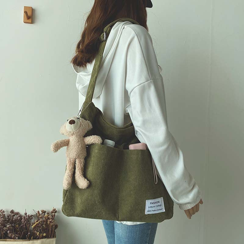 Women's Large Capacity Textured Messenger Bag