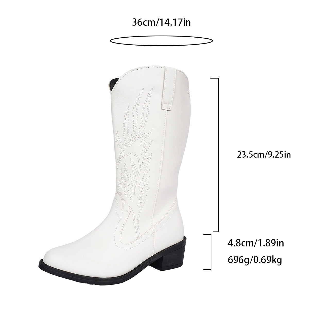 Women's Suede Detail Western Boots