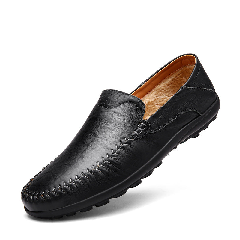 Men's Cowhide Business Casual Flats