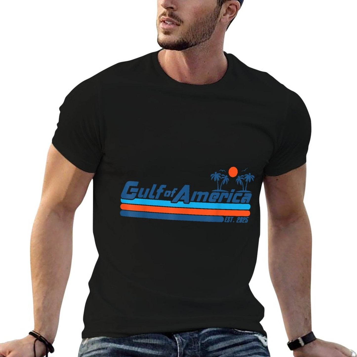Gulf of USA America Est 2025 Retro Vintage Beach Mens Women Comfortable T-Shirt