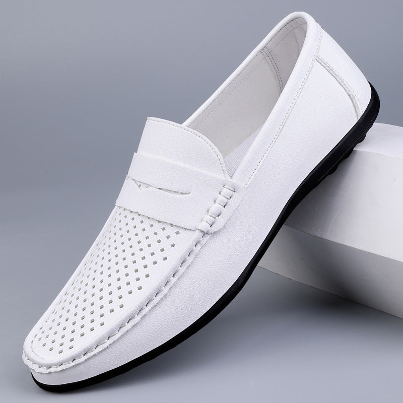 Men's Leather Shoes Microfiber Hollow-out Loafers