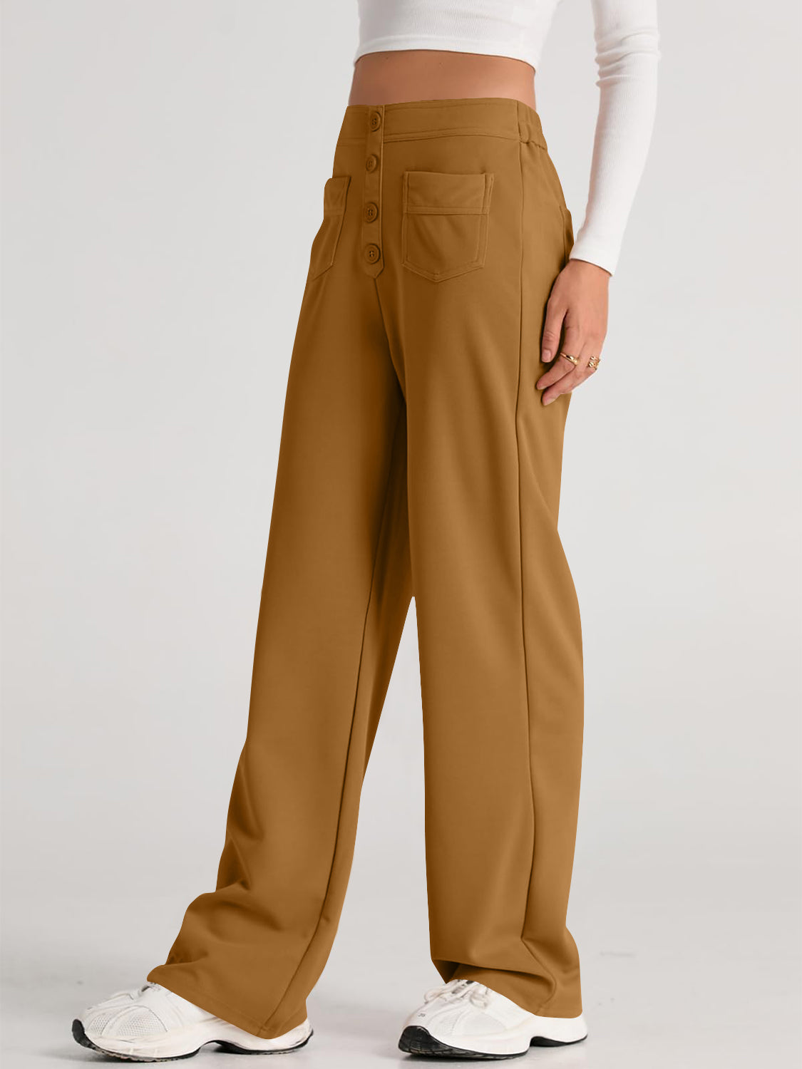 Pantalón ancho de talle alto