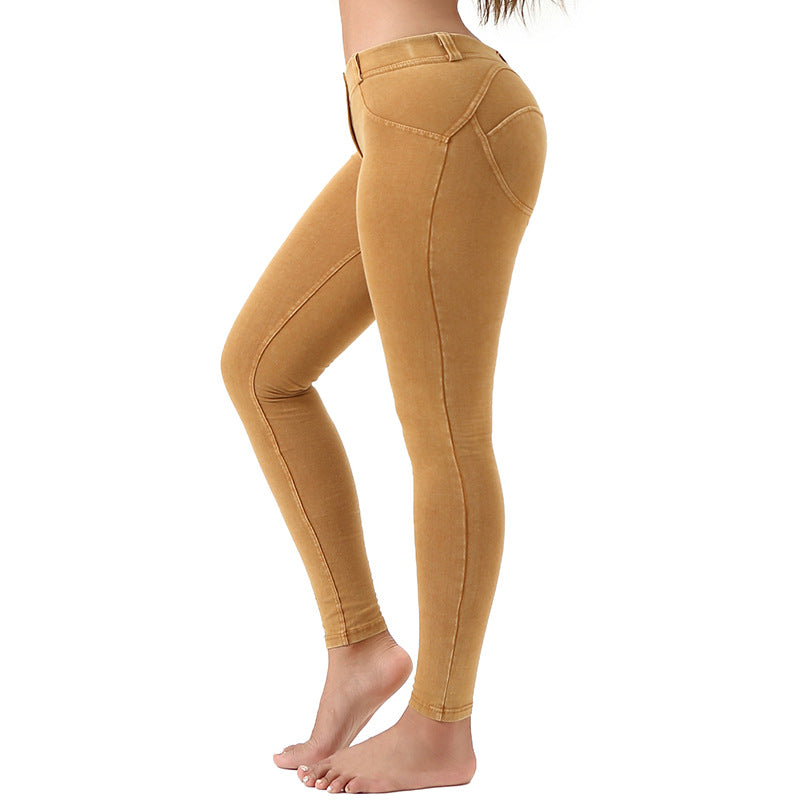 Denim Peach Hips Casual Sweatpants