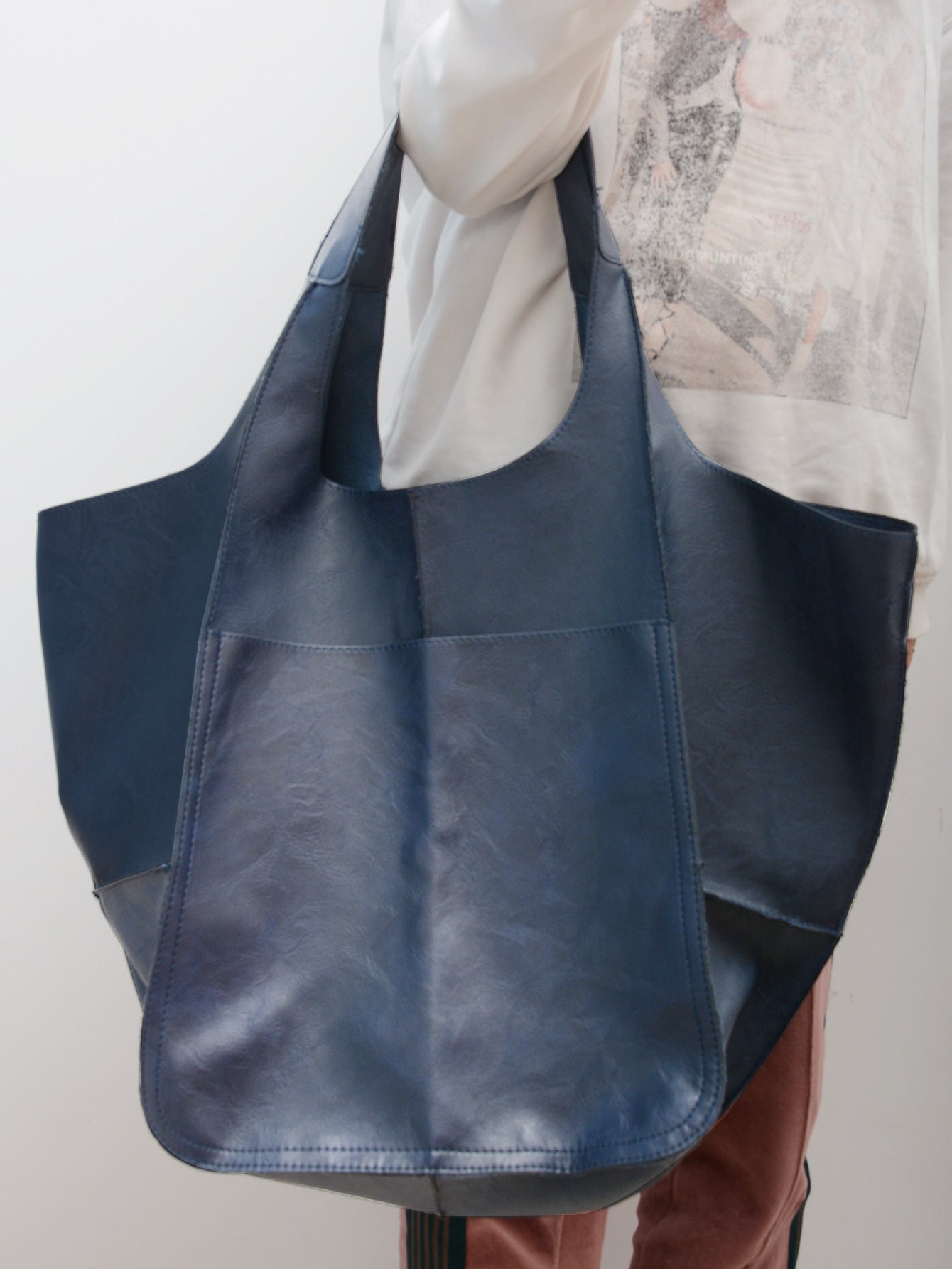 Simple Big Bag Soft Leather Large Capacity Shoulder Tote Bag
