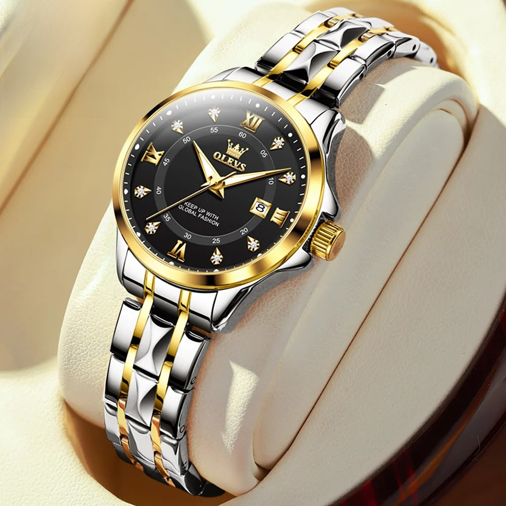 Stainless Steel Day-Date Watch - Women's, Men's & Couples