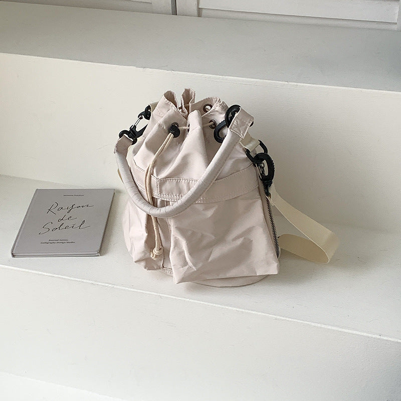 Portable Drawstring Shoulder Messenger Travel Bag