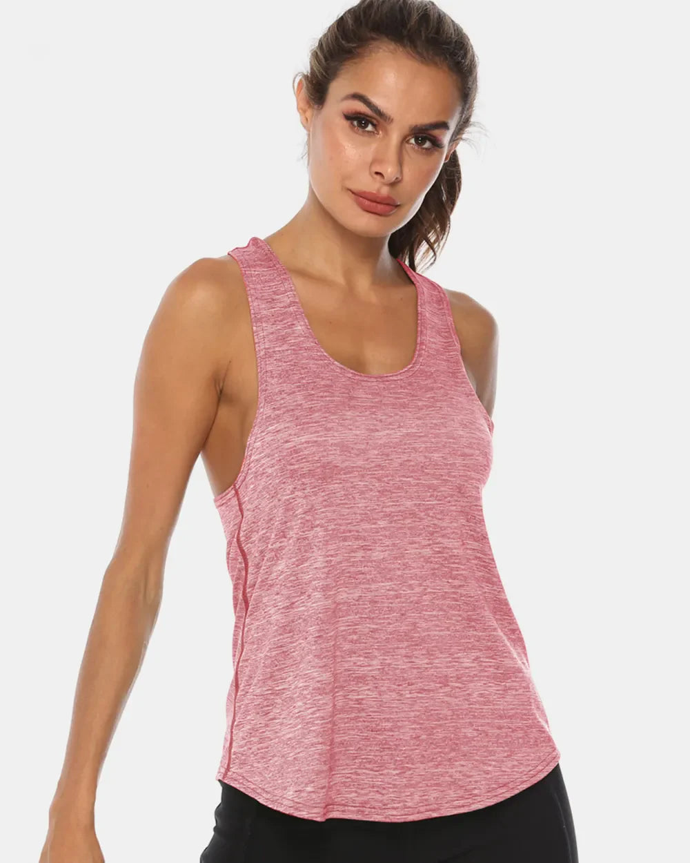 Camiseta sin mangas deportiva de tirantes anchos y cuello redondo de talla grande