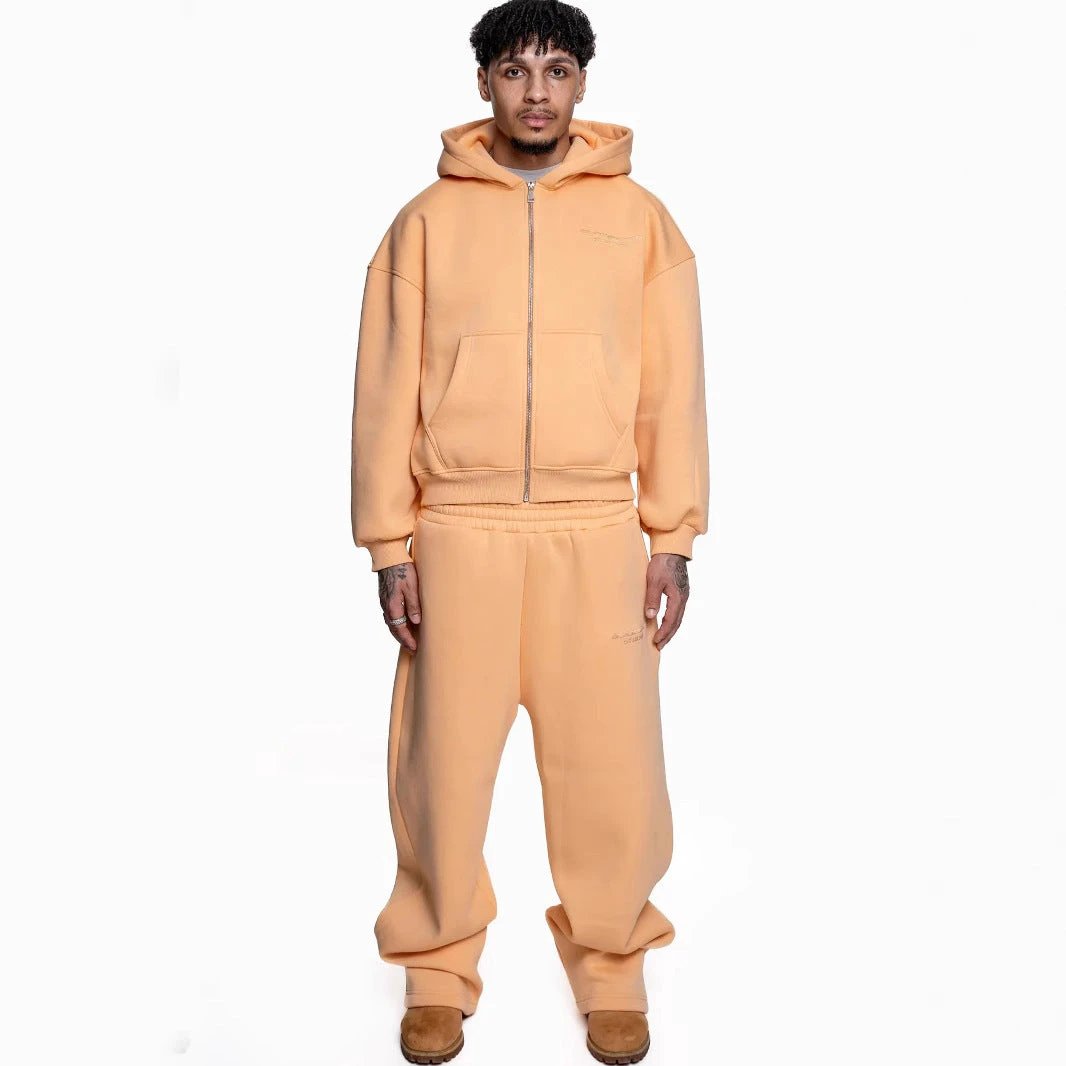 Street Fashion All-match Sweater Loose Straight Pants Set