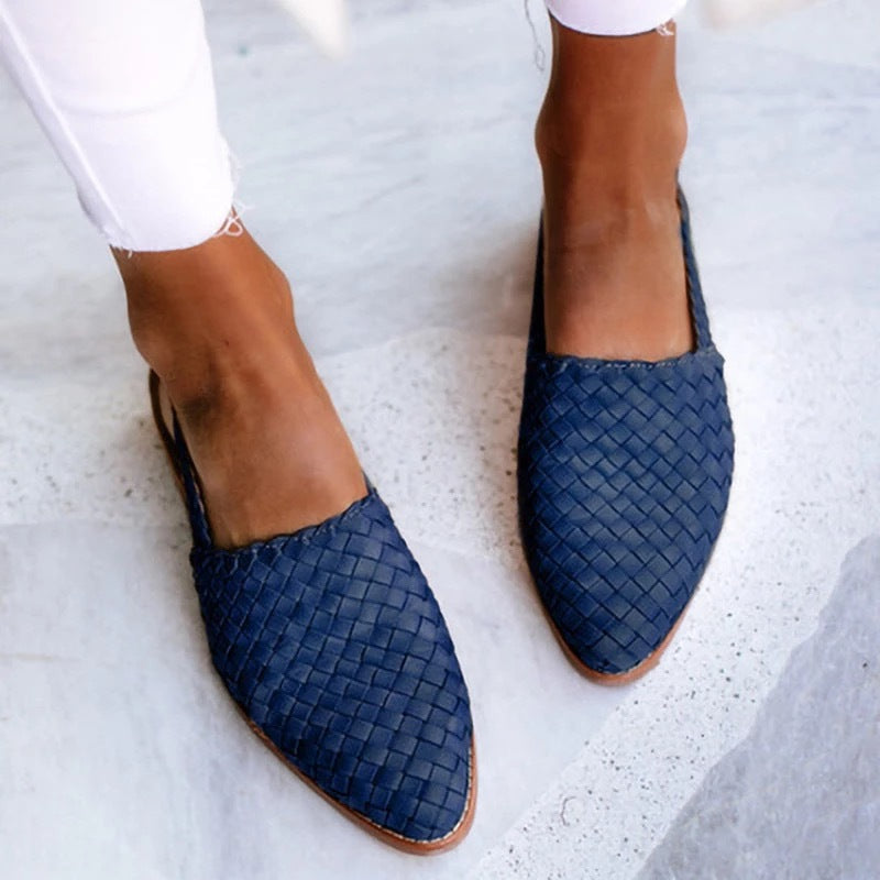 Women's Pointed-Toe Woven Sandals
