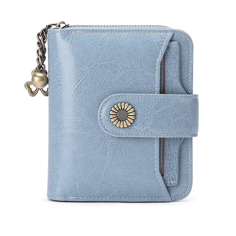 Oil Wax Genuine Leather Wallet