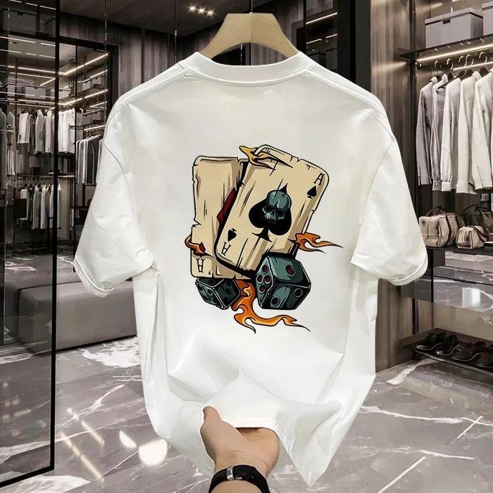 Heavy Cotton Printed Men's Short-sleeved T-shirt