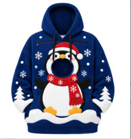 Unisex Christmas Pet Pocket Long Sleeve Sweatshirt