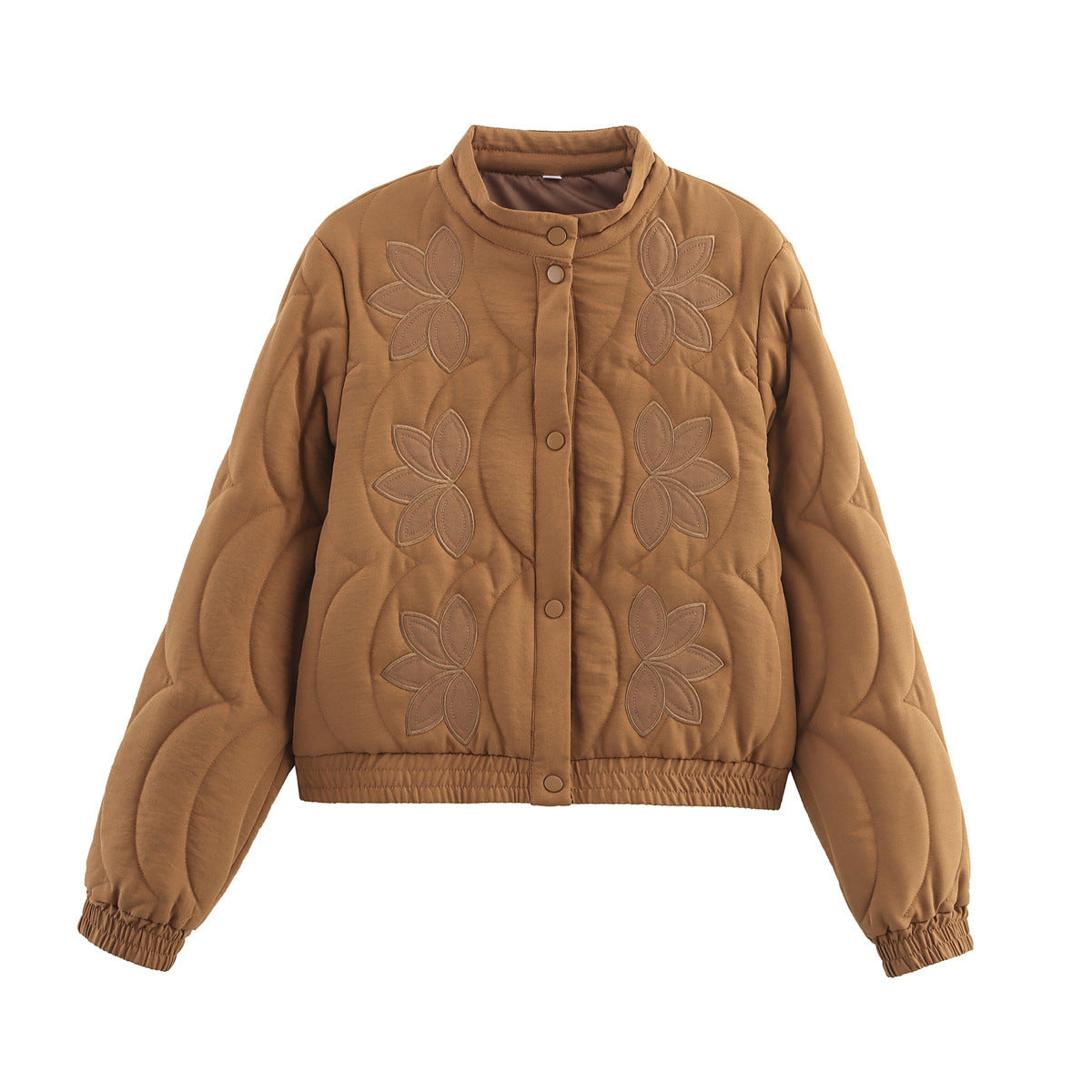European And American Style French Embroidered Cotton-Padded Coat For Women