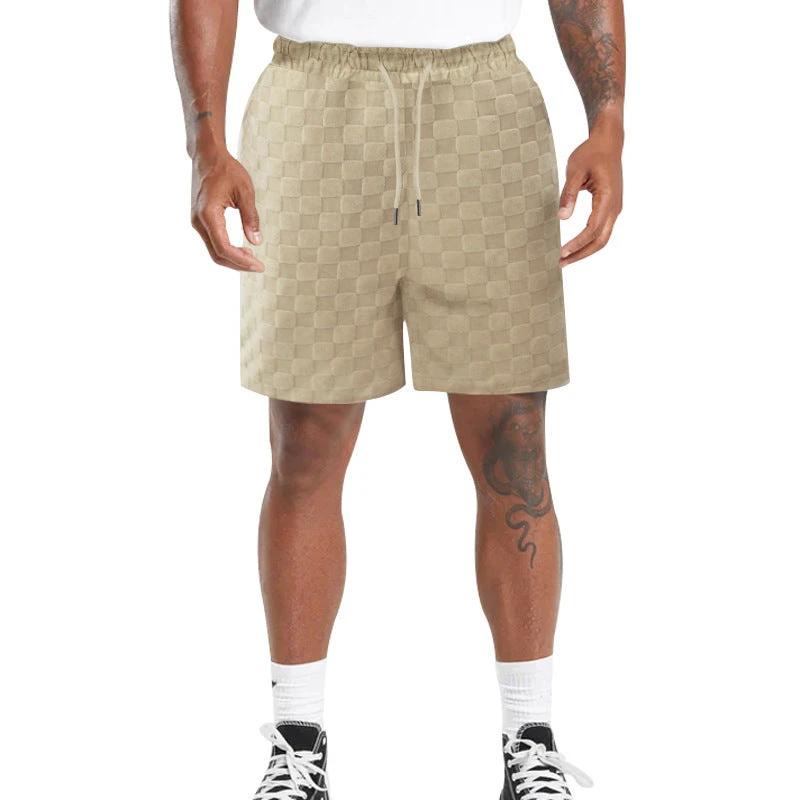 Five-point Checkerboard Plaid Loose Sports And Leisure Shorts