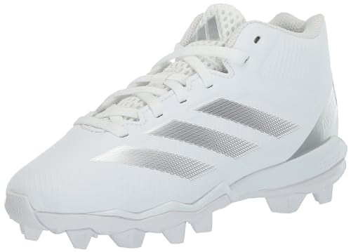 adidas Adizero Impact.2 Spark Molded Football Sneaker White/Silver Metallic/White 6 US Unisex Big Kid