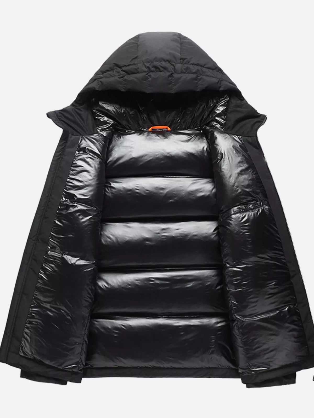 Men's Plus Size Zip Up Hooded Puffer Jacket