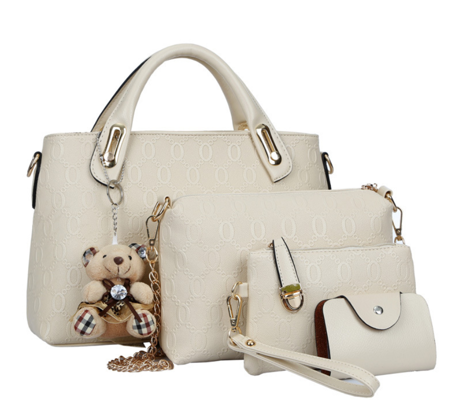 Bear Pendant Mother-Daughter Bag, Tote and Shoulder Bag