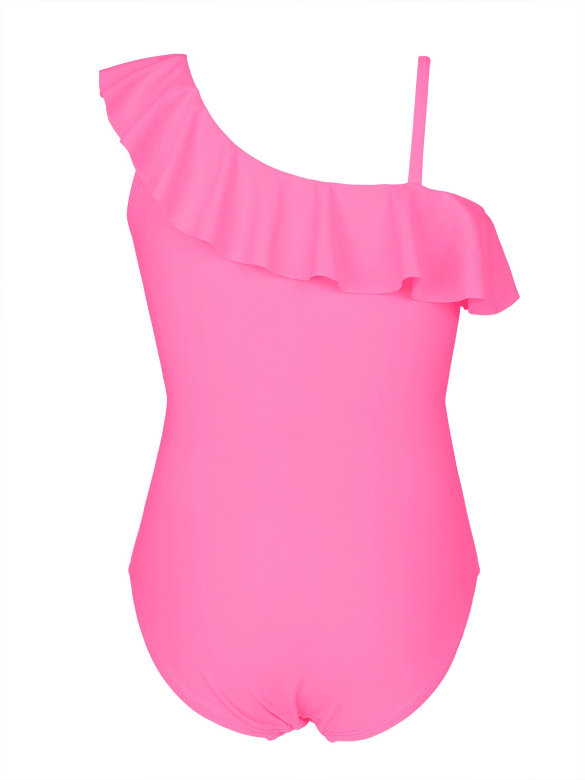 Surf's Up Girl's Ruffled One-Piece Swimsuit (Front Printing)