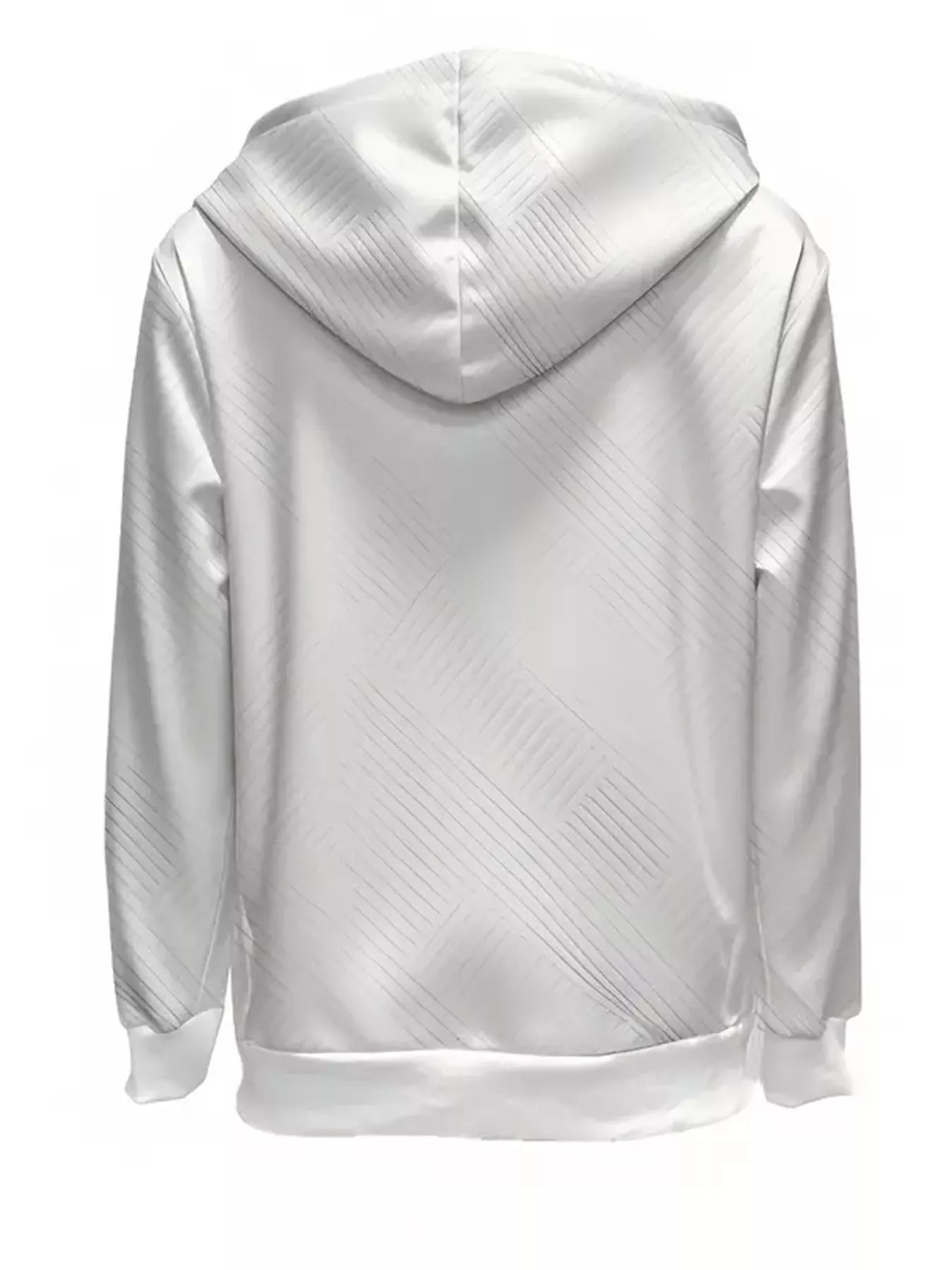 Sudadera con capucha y cremallera con textura y cordón