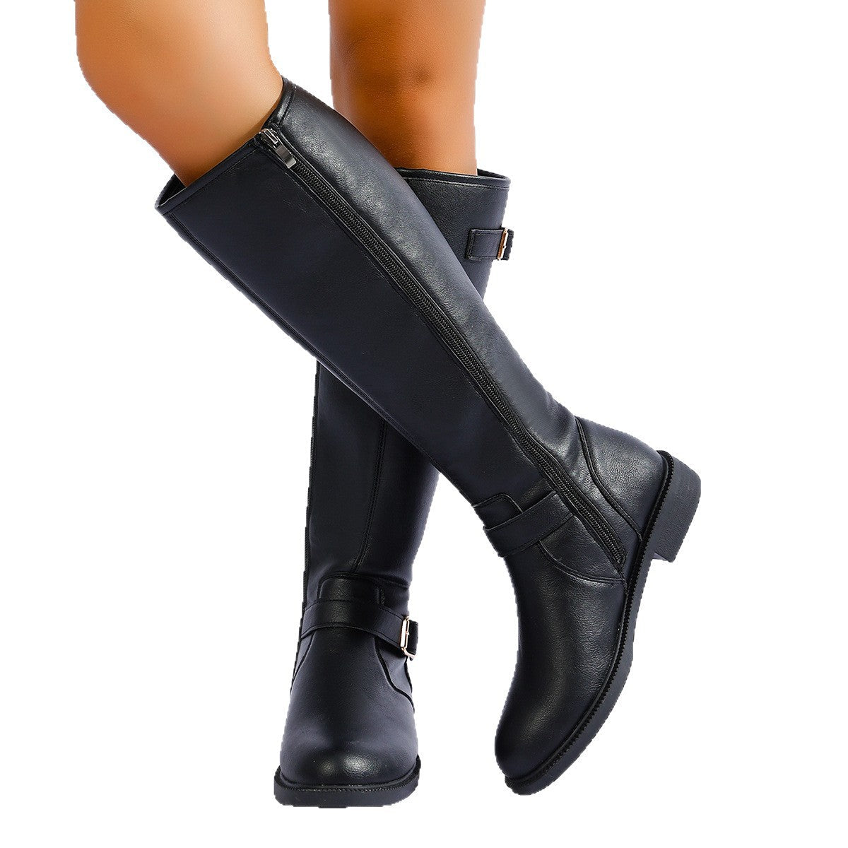 Women's Mid-heel Straight-leg Boots