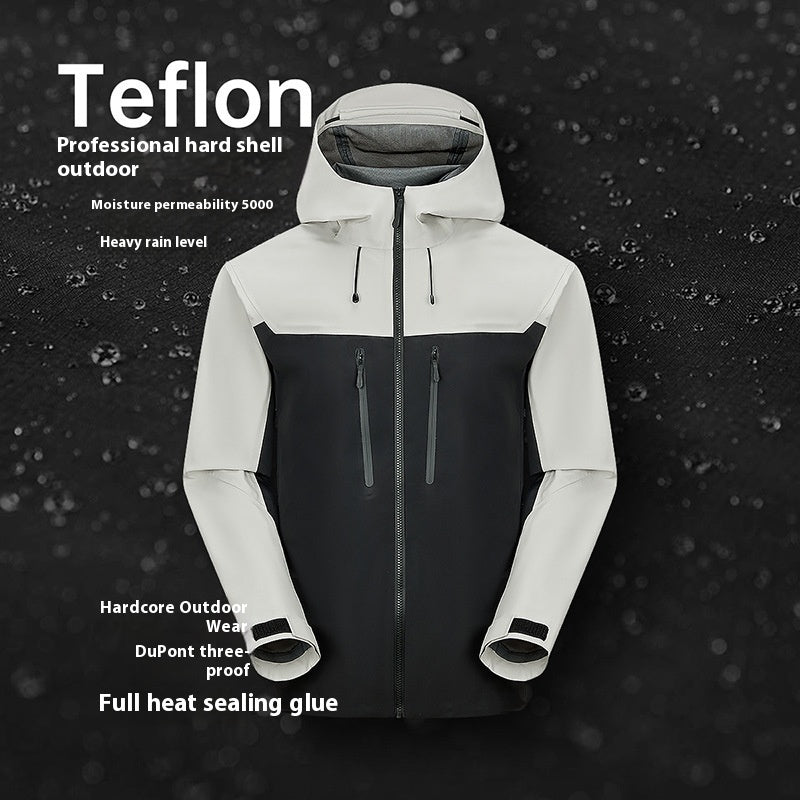 Chaqueta Impermeable Rígida Monocapa para Senderismo Unisex