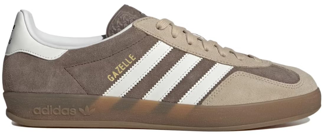 adidas Originals Gazelle Indoor Mens Sneaker (Earth Strata Cloud White 10)