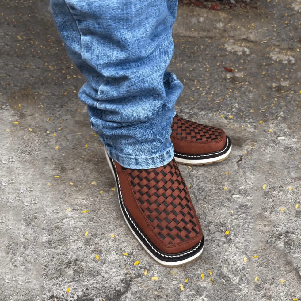 Retro Woven Western Cowboy Boots