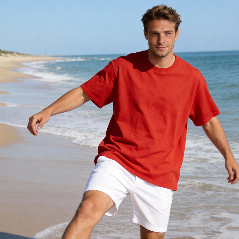 Cotton T-shirt ColorfulUnisexSolid Color