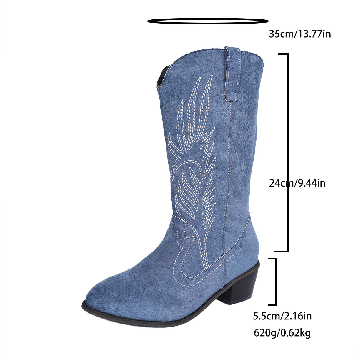 Women's Suede Detail Western Boots