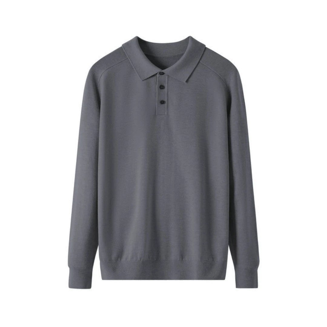 Men's Lapel Long Sleeve Sweater