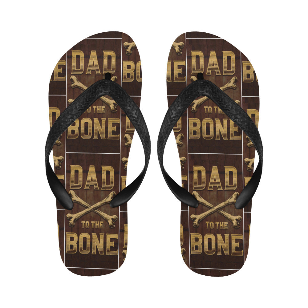 Dad to the Bone Brown Flip Flops (Made in USA)