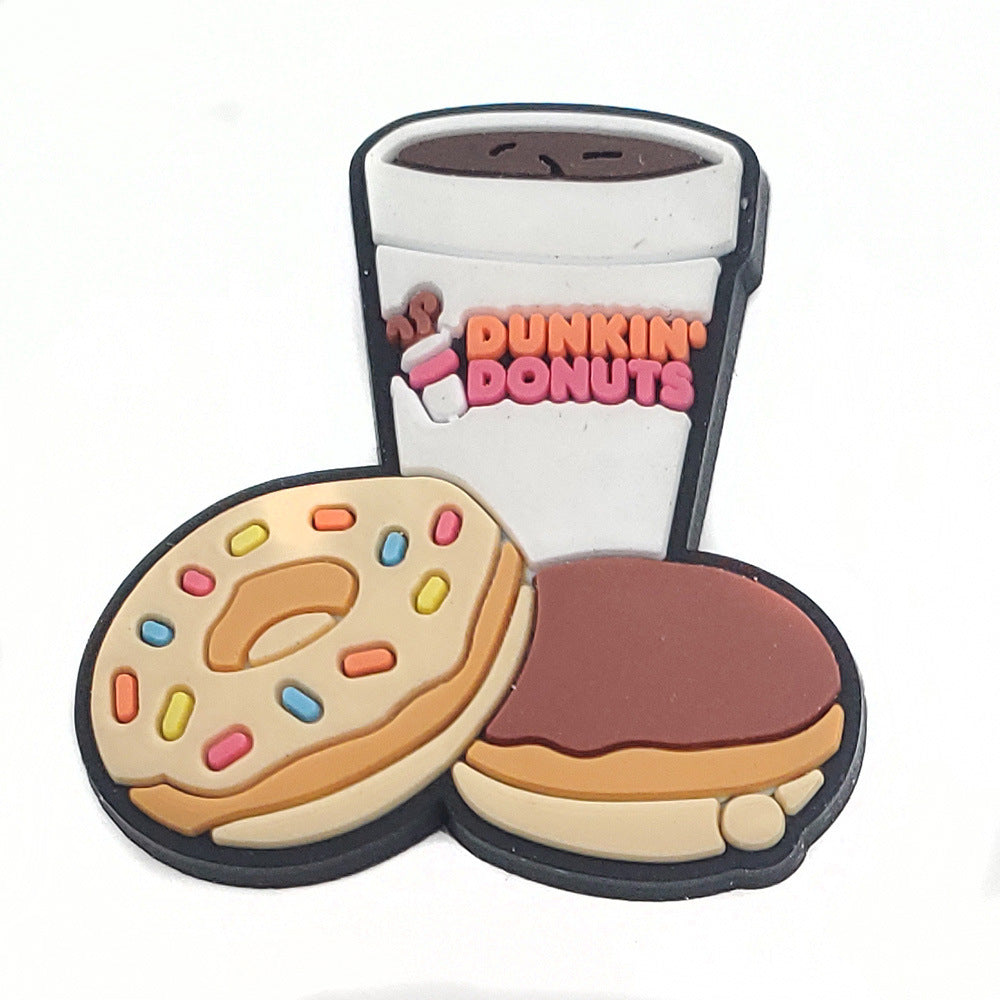 Cartoon Food Hole Shoes Shoe Ornament Shoe Buckle PVC Eva Sandals Decorative Accessories